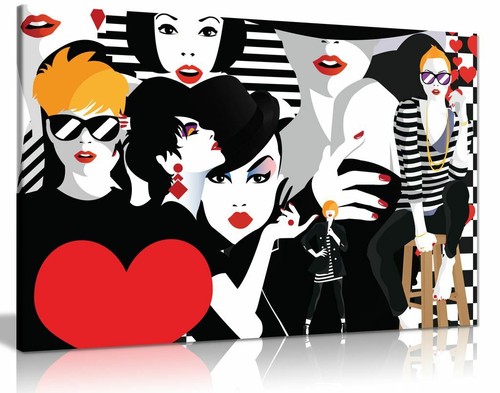 Fashion pop art canvas - fashion,