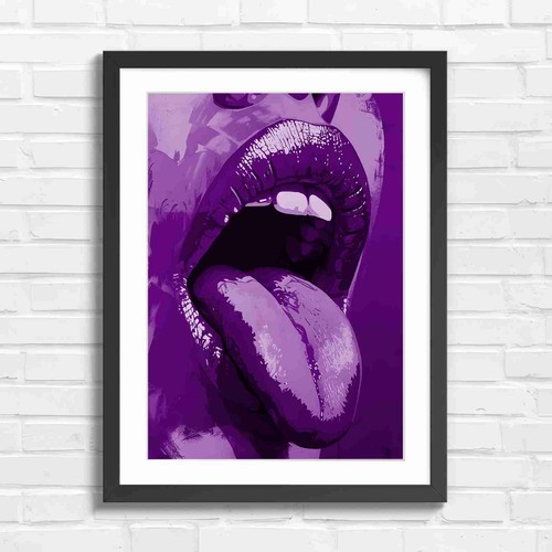 Bold pop art open mouth - mouth, with