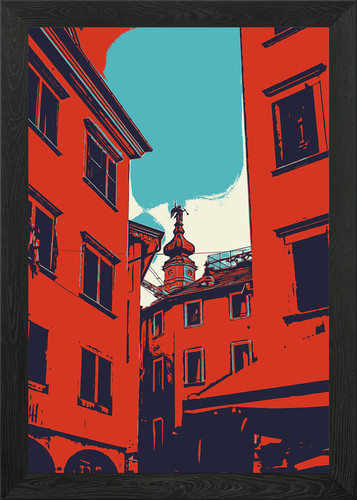 Cityscape pop art framed - pop,