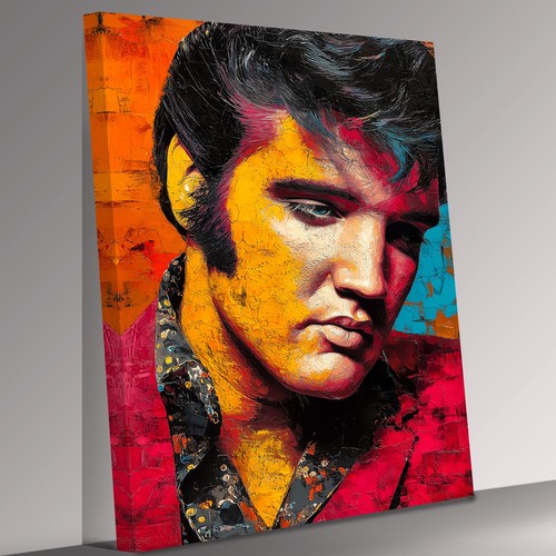 Elvis presley oil - presley, textured