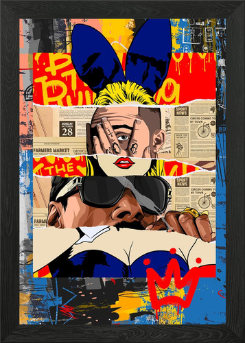 Pop art collage with - art, celebrity