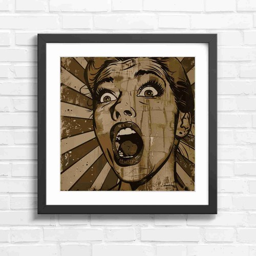 Bold pop art girl - art,