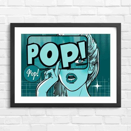Bold pop art - art, text
