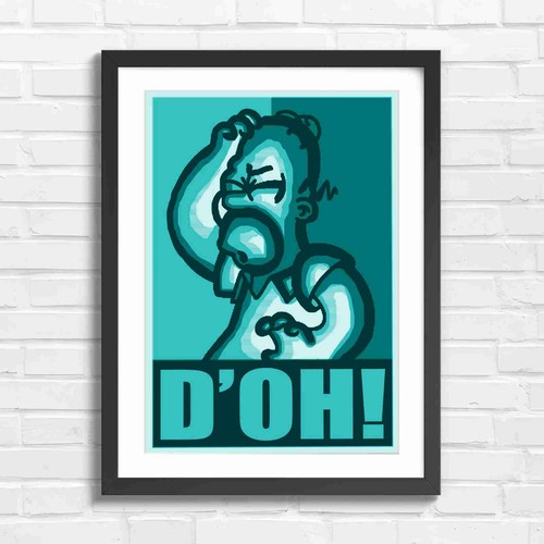 Bold doh quote pop art - pop, teal