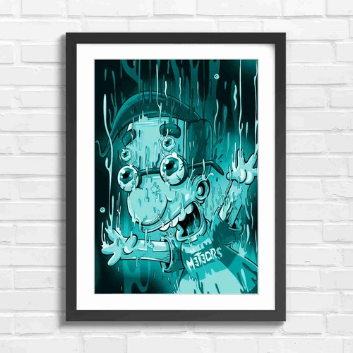 Trippy dripping comic portrait - trippy,