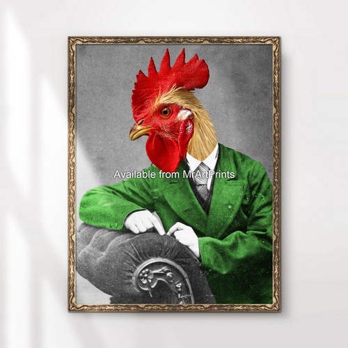 Rooster art print poster - art,