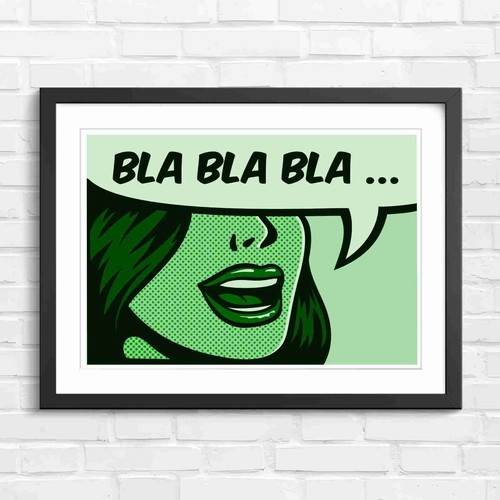 Bold pop art girl - art,
