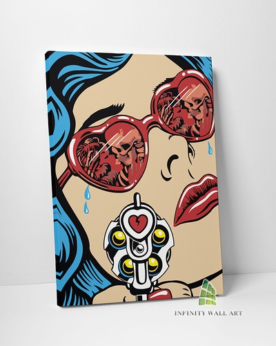 Pop art woman canvas - canvas,