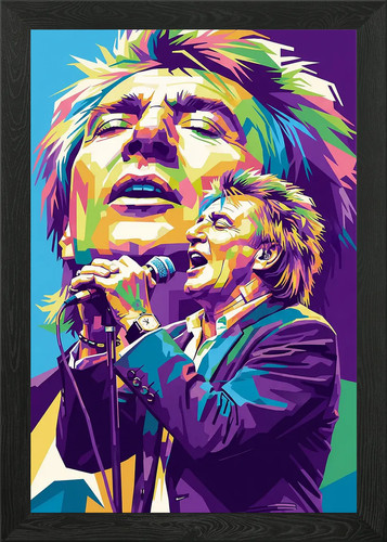 Rod stewart colorful pop art - stewart,