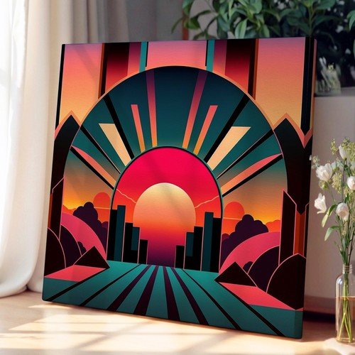 Art deco sunset - pop,