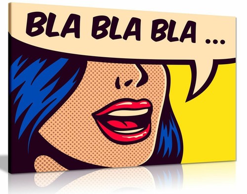 Modern pop art girl bla - art,