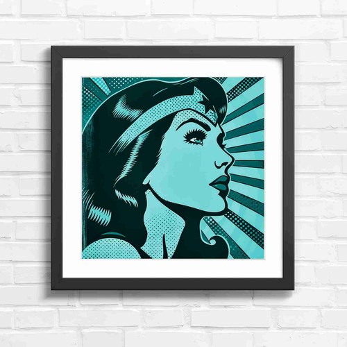 Bold pop art girl profile - bold,