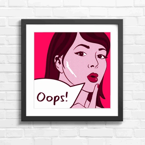 Women saying oops pop - women, art