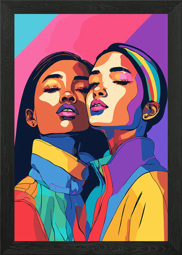 Two women portrait - two, art