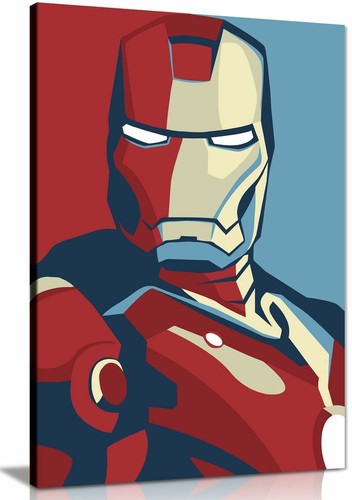 Iron man retro pop art - art, canvas