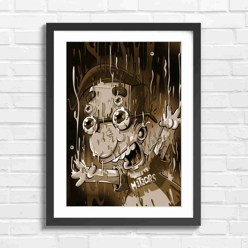 Trippy dripping comic portrait - comic,