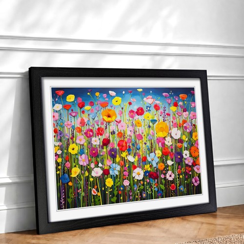 Wildflowers pop art framed - pop,