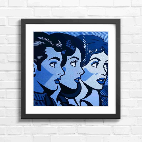 Bold pop art - girl, profile