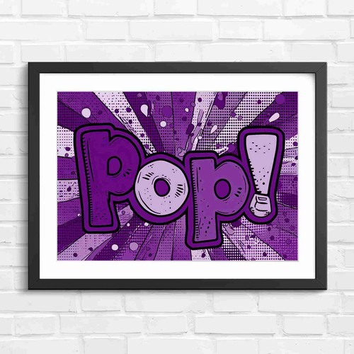 Bold pop art - art, text