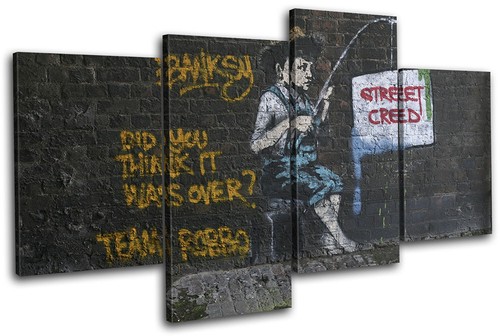 Graffiti pop fishing banksy - graffiti,