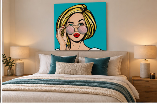 Pop art glass wall - glass,