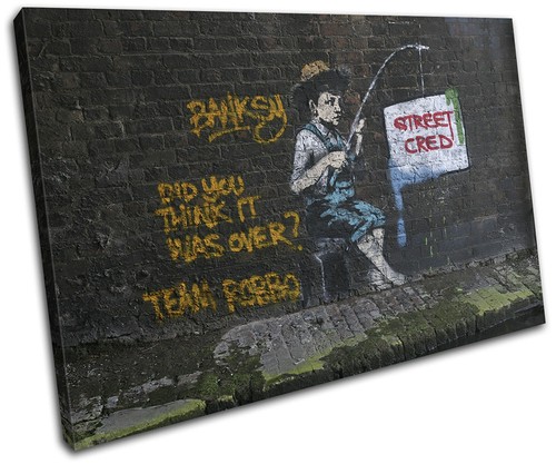 Graffiti pop fishing banksy - graffiti,