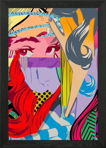 Pop art style framed - pop,