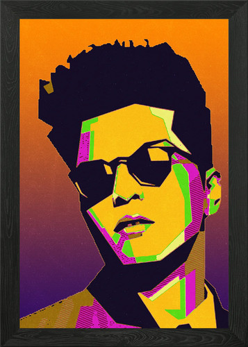 Pop art portrait framed wall - pop,