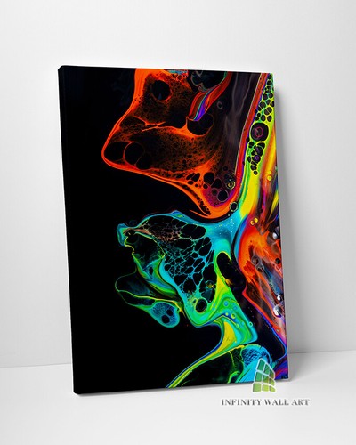 Rainbow abstract colour pour - rainbow,