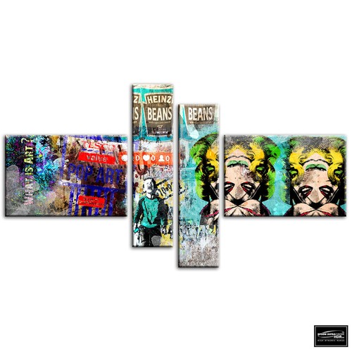 Abstract pop art graffiti box - abstract,