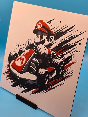 Mario bros kart printed - mario, 3d
