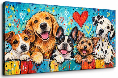 Canvas picture dogs wall - picture,