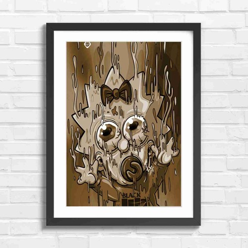 Trippy dripping girl portrait - trippy,