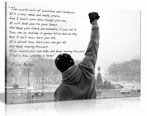 Rocky canvas print hope - print,