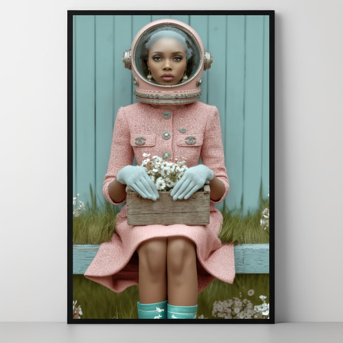 Pink surreal astronaut fashion - pink,
