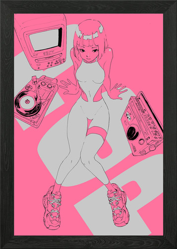 Retro pop framed - pop, wall