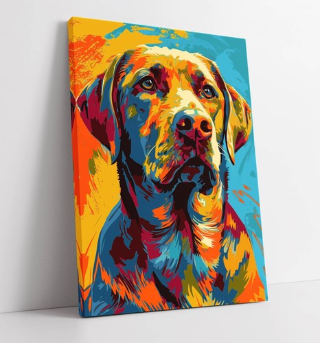 Multicolour pop art - art, labrador
