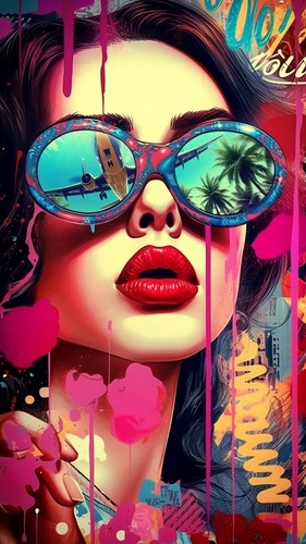Sexy pop art - women, vintage