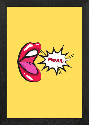 Pop art kiss - art,