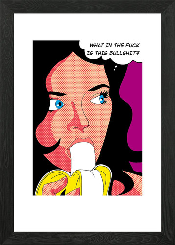 Retro pop art framed wall - art,
