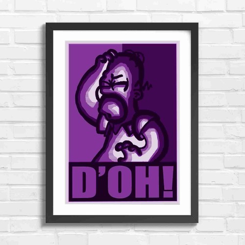 Bold doh quote pop art - pop, purple