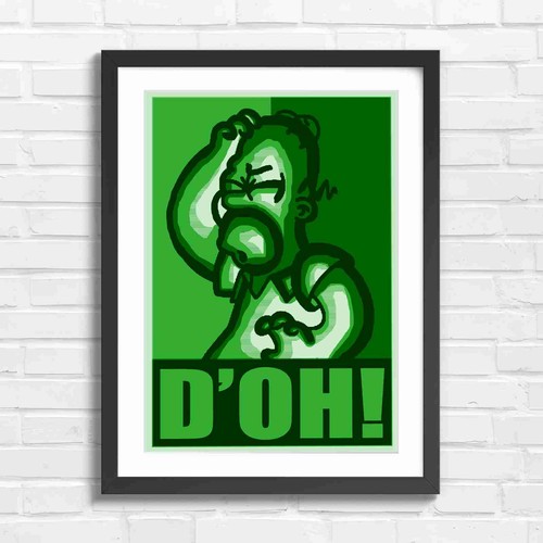 Bold doh quote pop art - art, green